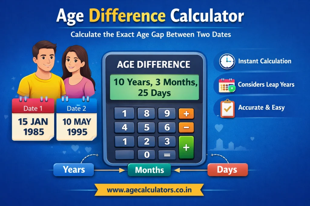 Age Difference Calculator – 7 Powerful & Easy Ways to Calculate Age Gap