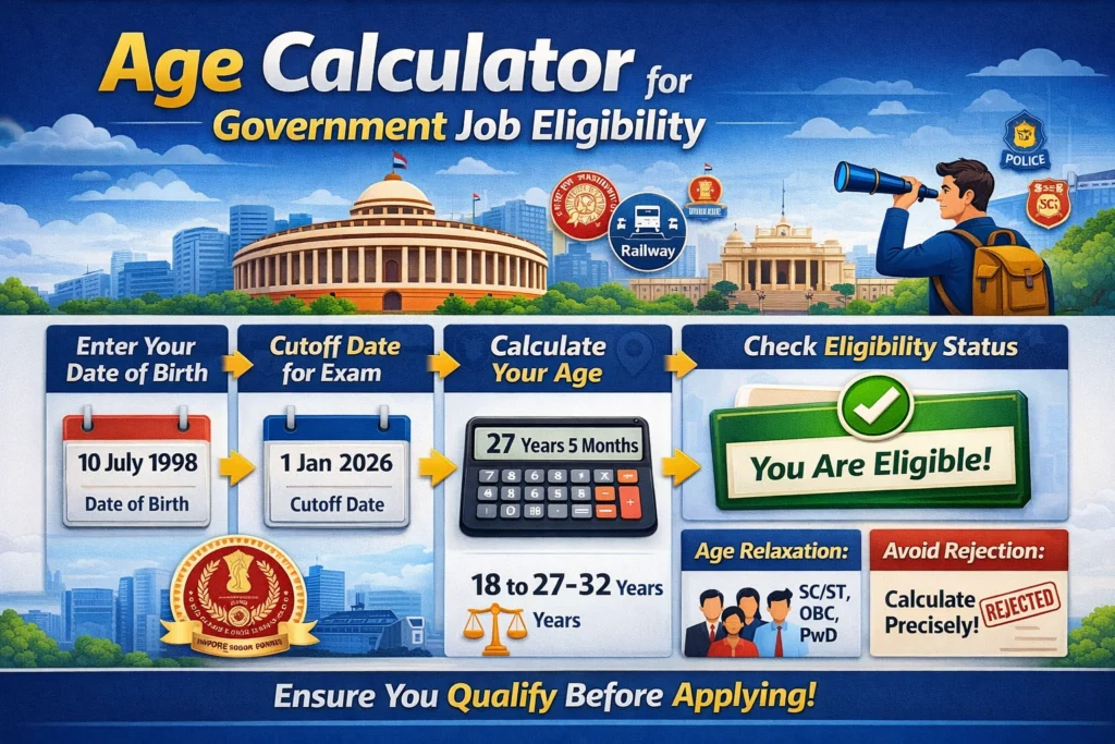 Complete & Powerful Age Calculator for Government Job Eligibility