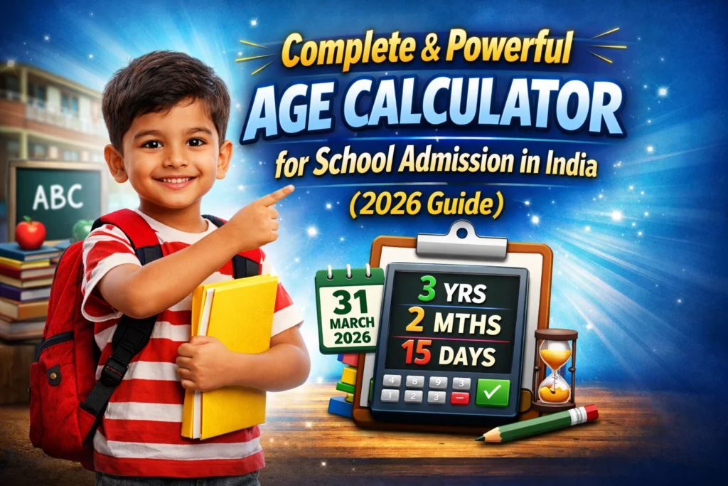 Complete & Powerful Age Calculator for School Admission in India (2026 Guide)