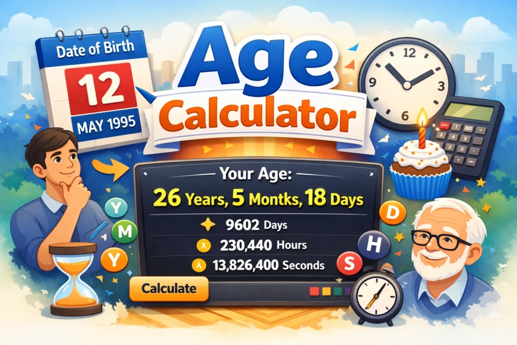 Age Calculator – Calculate Your Exact Age from Date of Birth Online