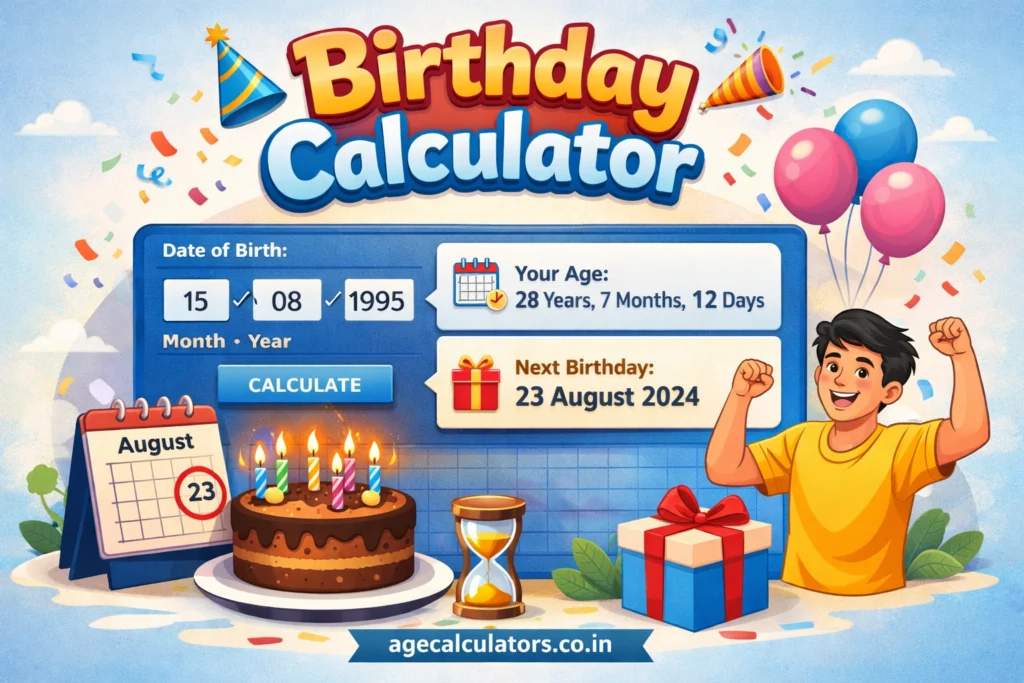 Birthday Calculator – 5 Easy Ways to Find Your Next Birthday & Exact Age