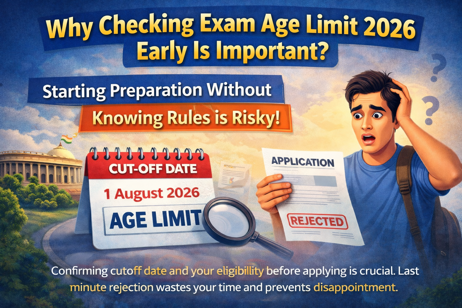 Exam Age Limit 2026 Eligibility Awareness Graphic Why checking exam age limit 2026 early is important for government exam eligibility
