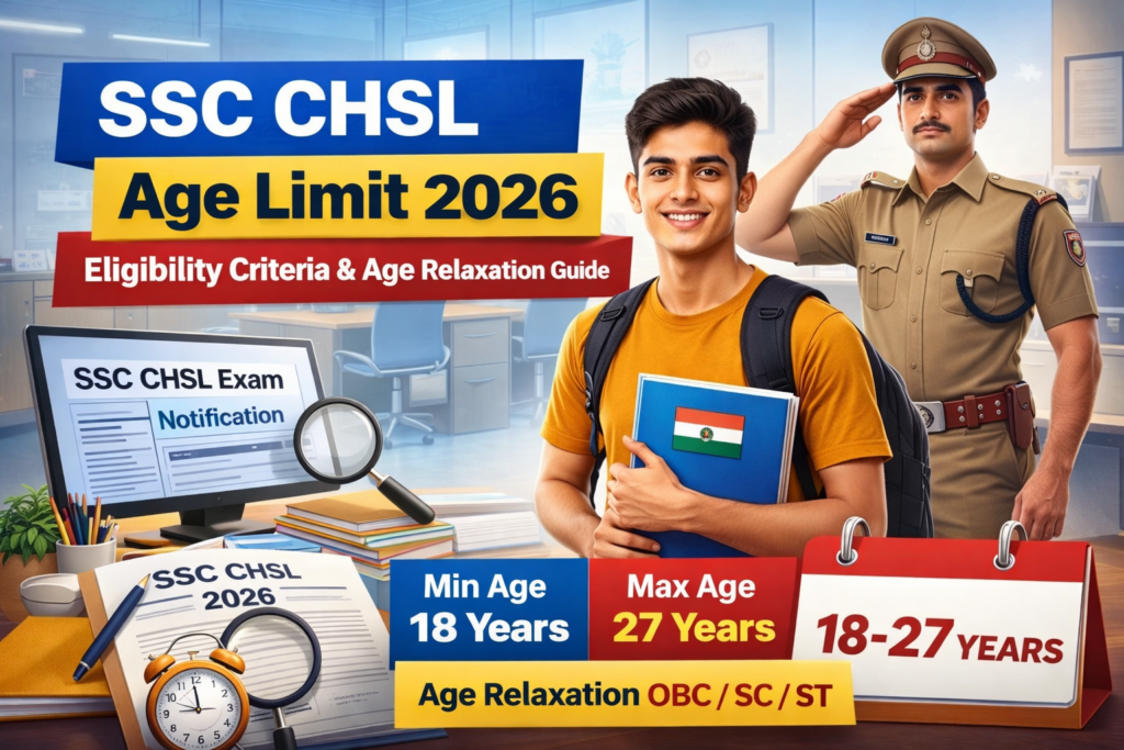 SSC CHSL Age Limit 2026 minimum 18 years maximum 27 years with age relaxation details