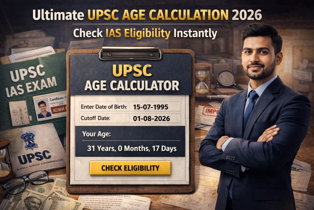 Ultimate UPSC Age Calculator 2026 – Check IAS Age Limit & Eligibility Instantly