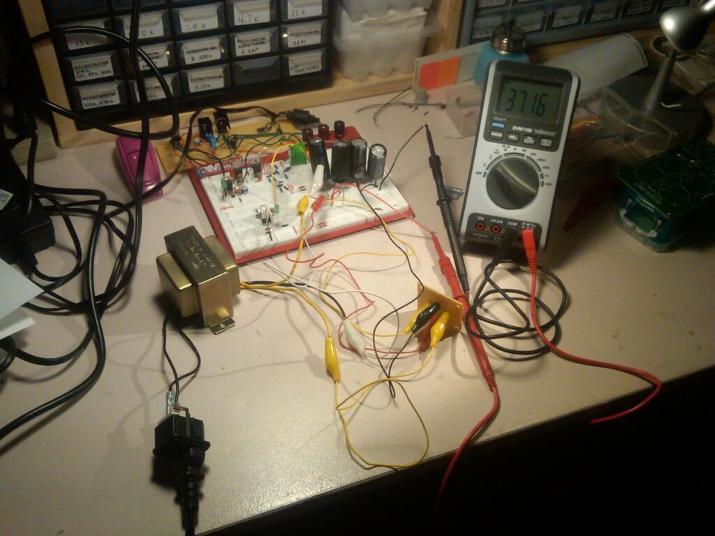 Power transformer during electrical testing