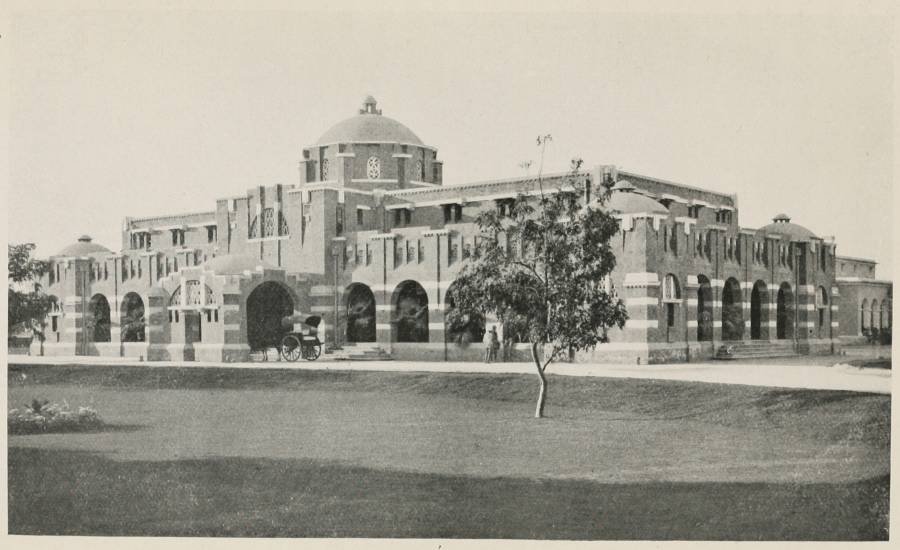 Historic post office building in Agra, India