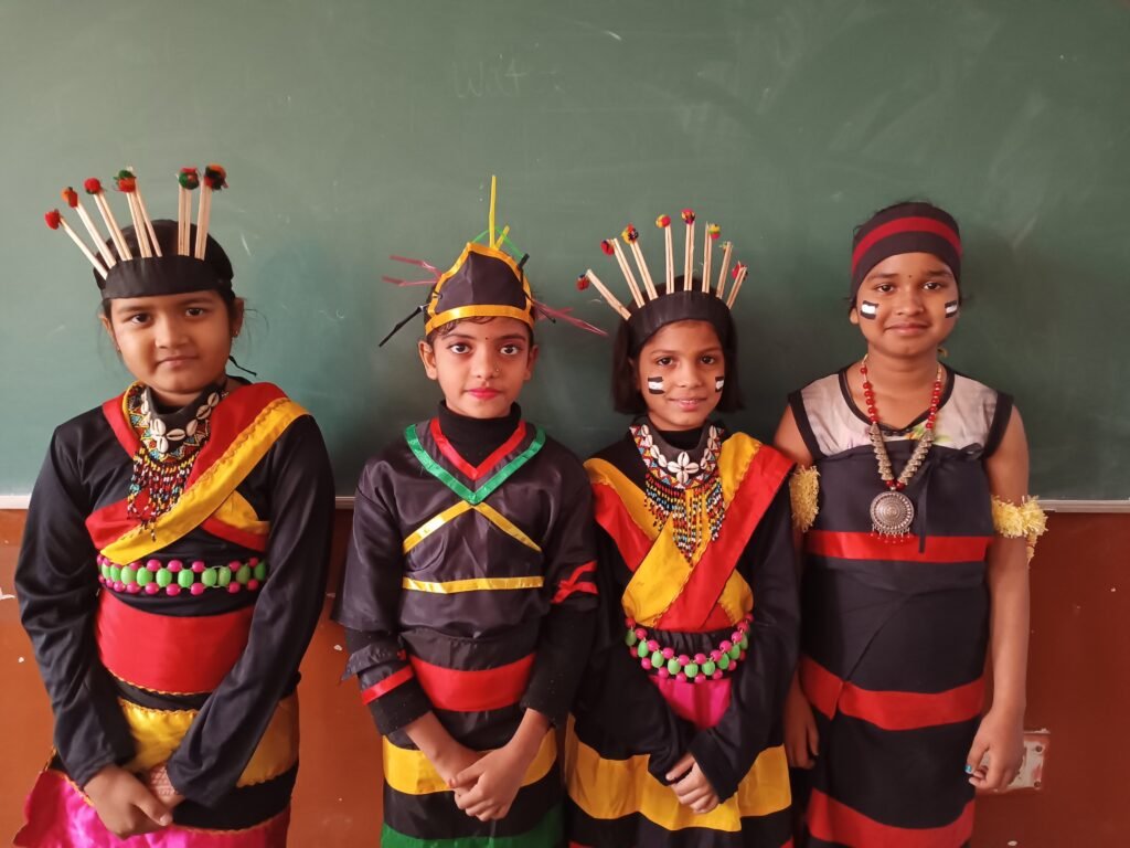 Traditional tribal dress displayed in India