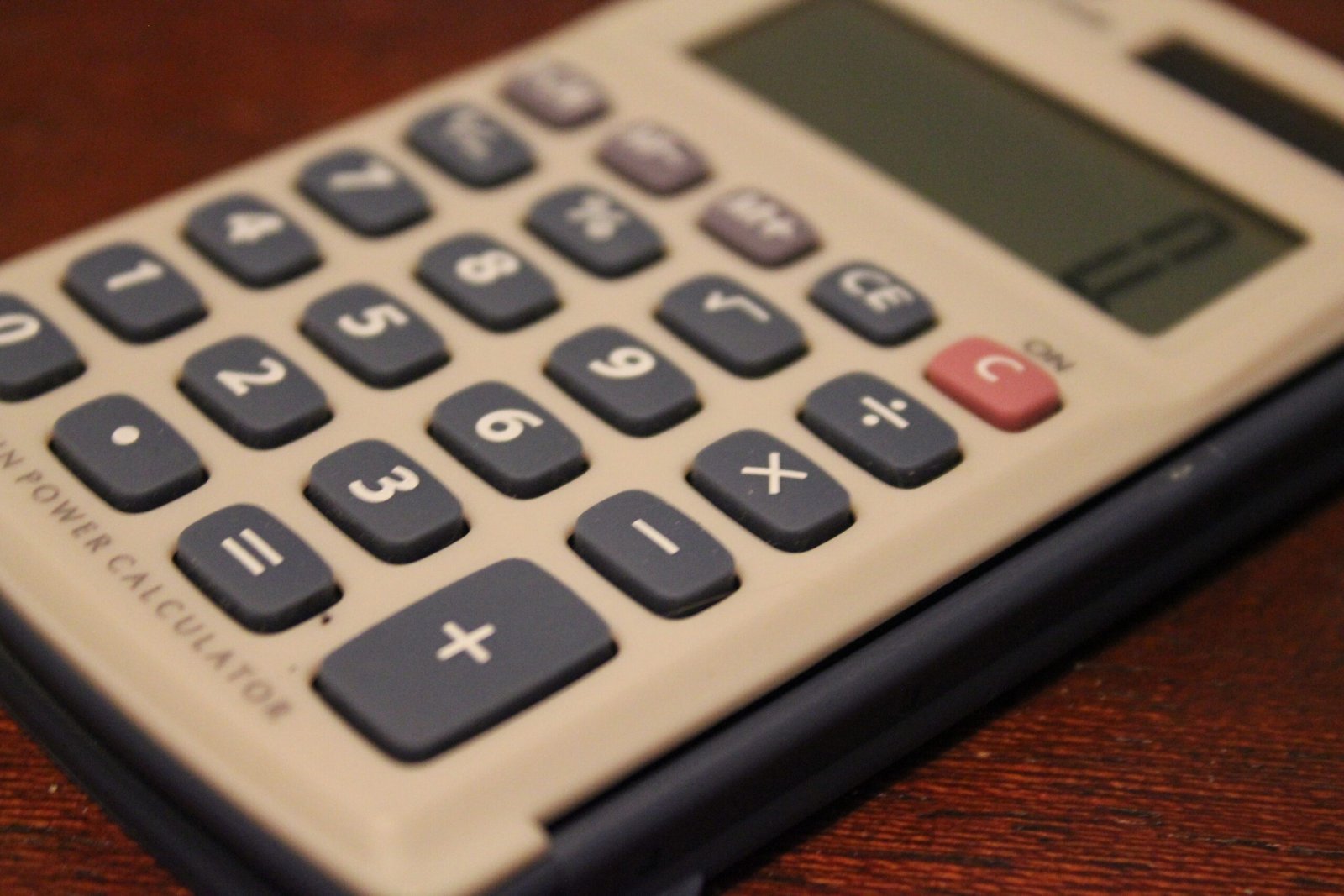 Accounting calculator used for working through finance and accounting calculations
