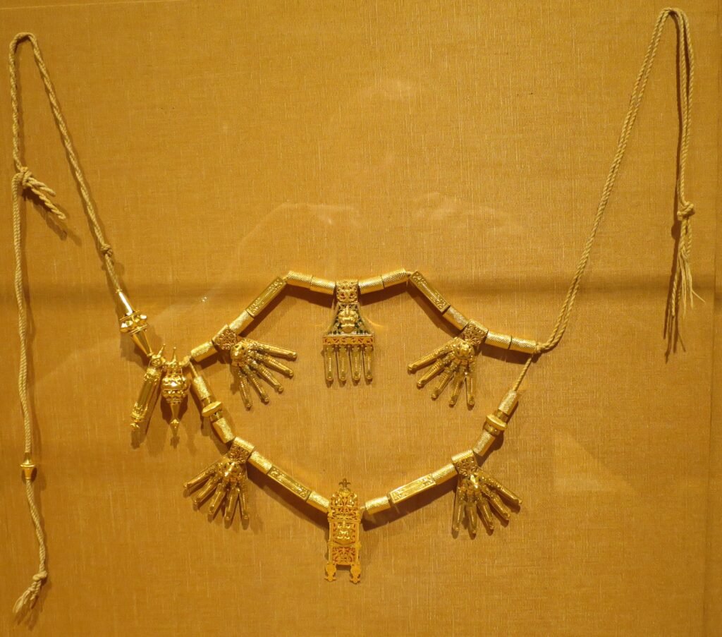 Gold jewellery used as collateral in a gold loan, illustrative example