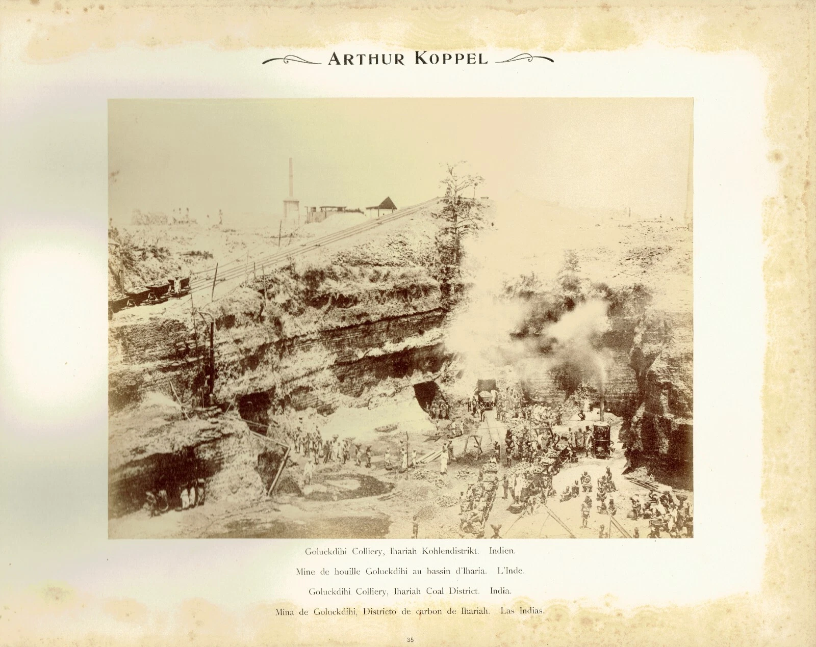 Historical view of Goluckdihi Colliery in the Iharia District of India