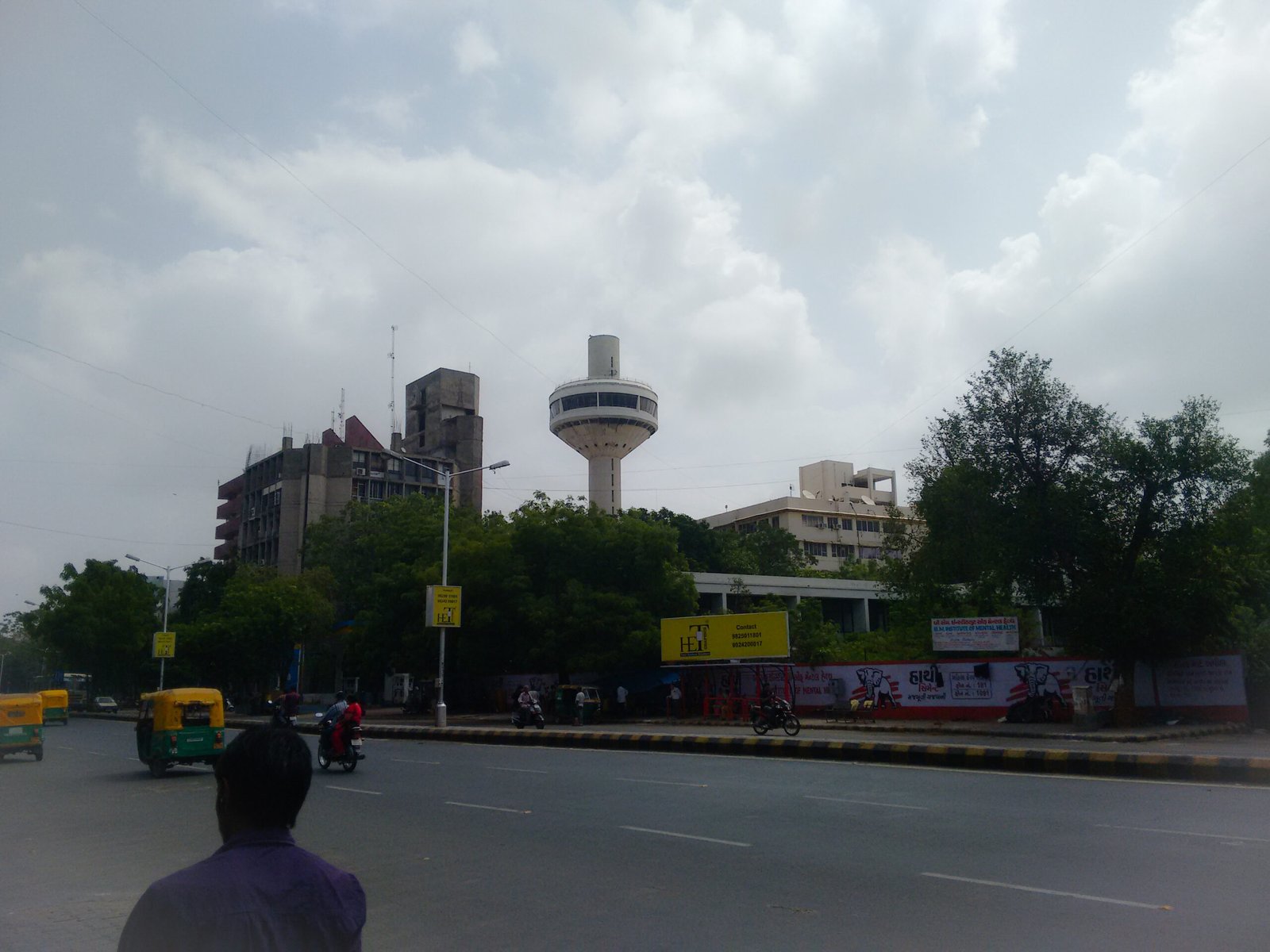 Ashram Road in Ahmedabad, Gujarat with road traffic