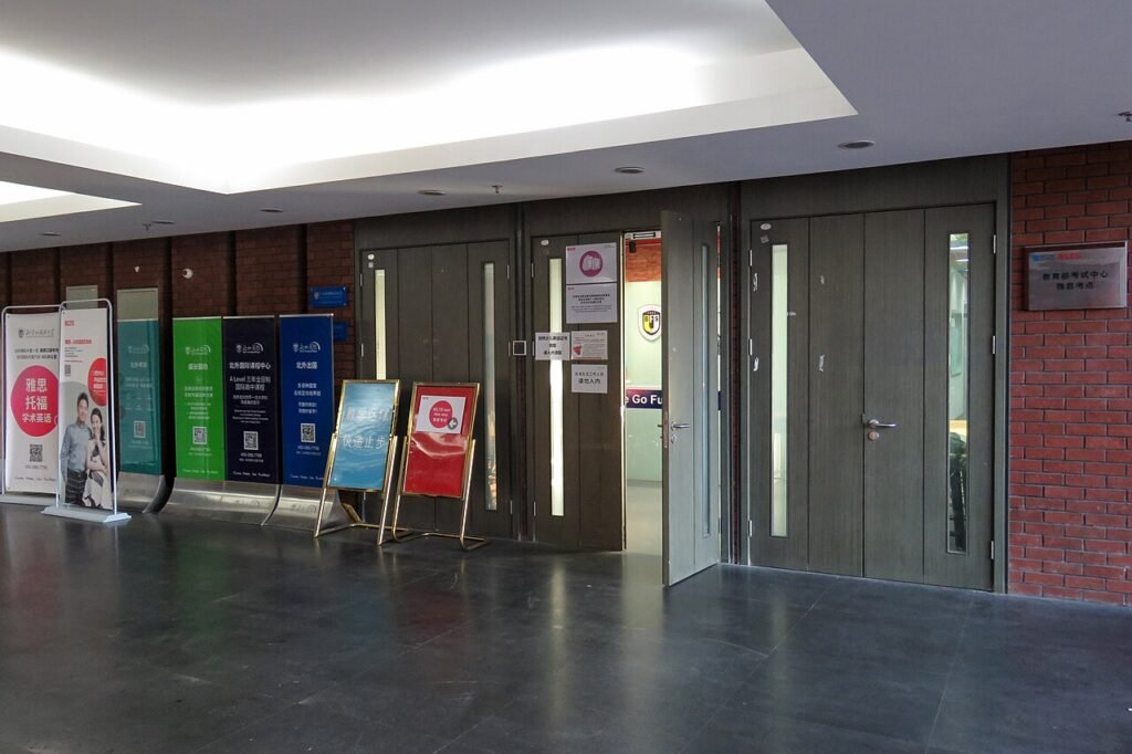 IELTS test centre entrance and candidate service area