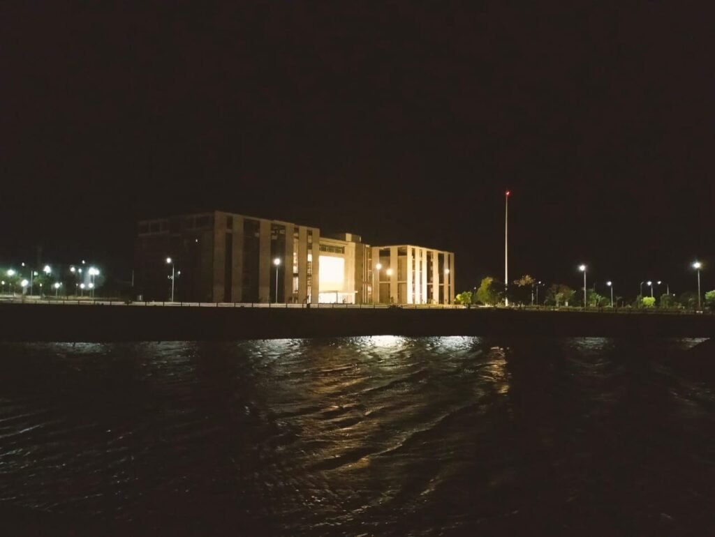 IIT Tirupati administration building at night