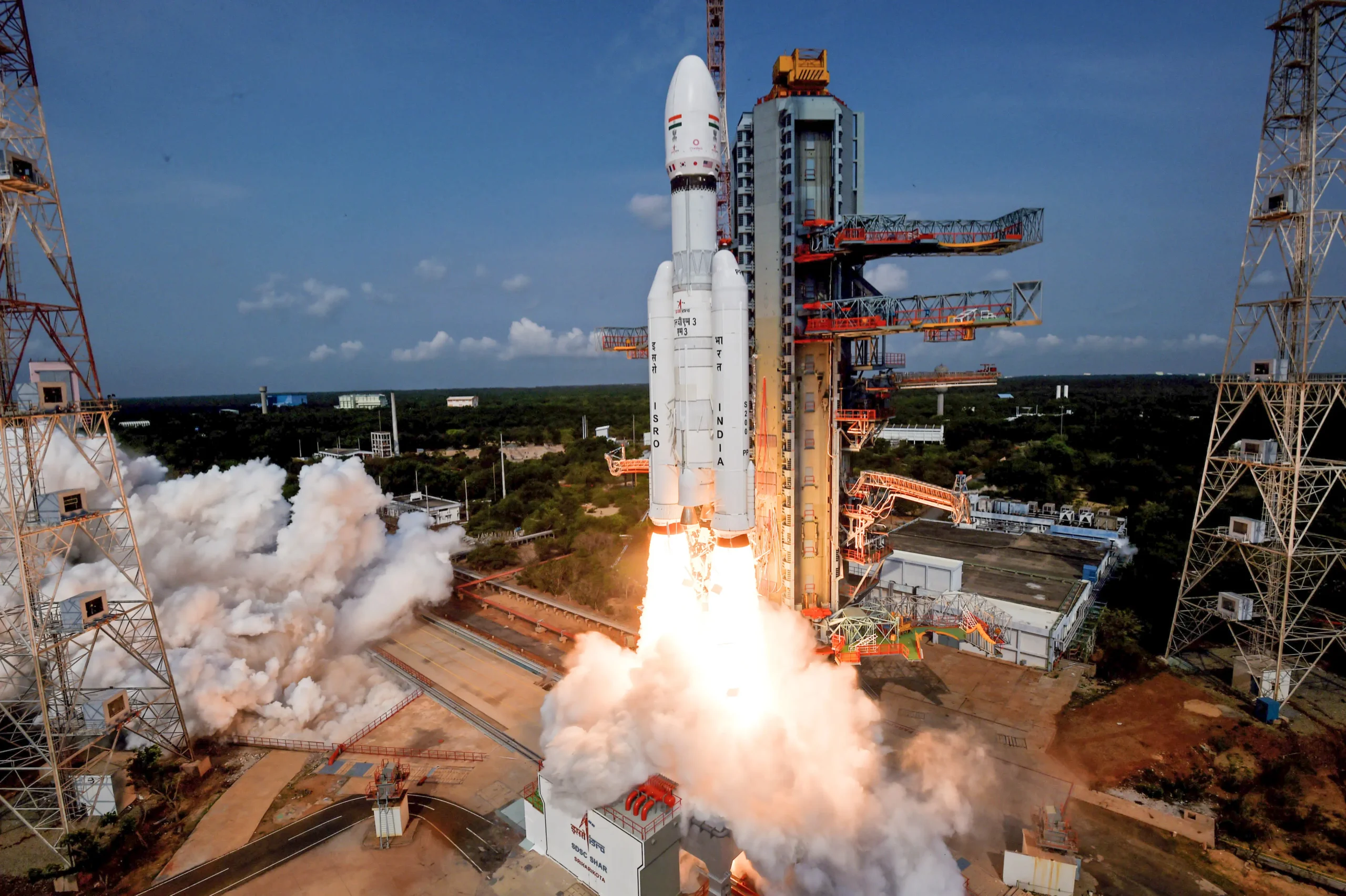 ISRO LVM3 launch from the Second Launch Pad at SDSC-SHAR