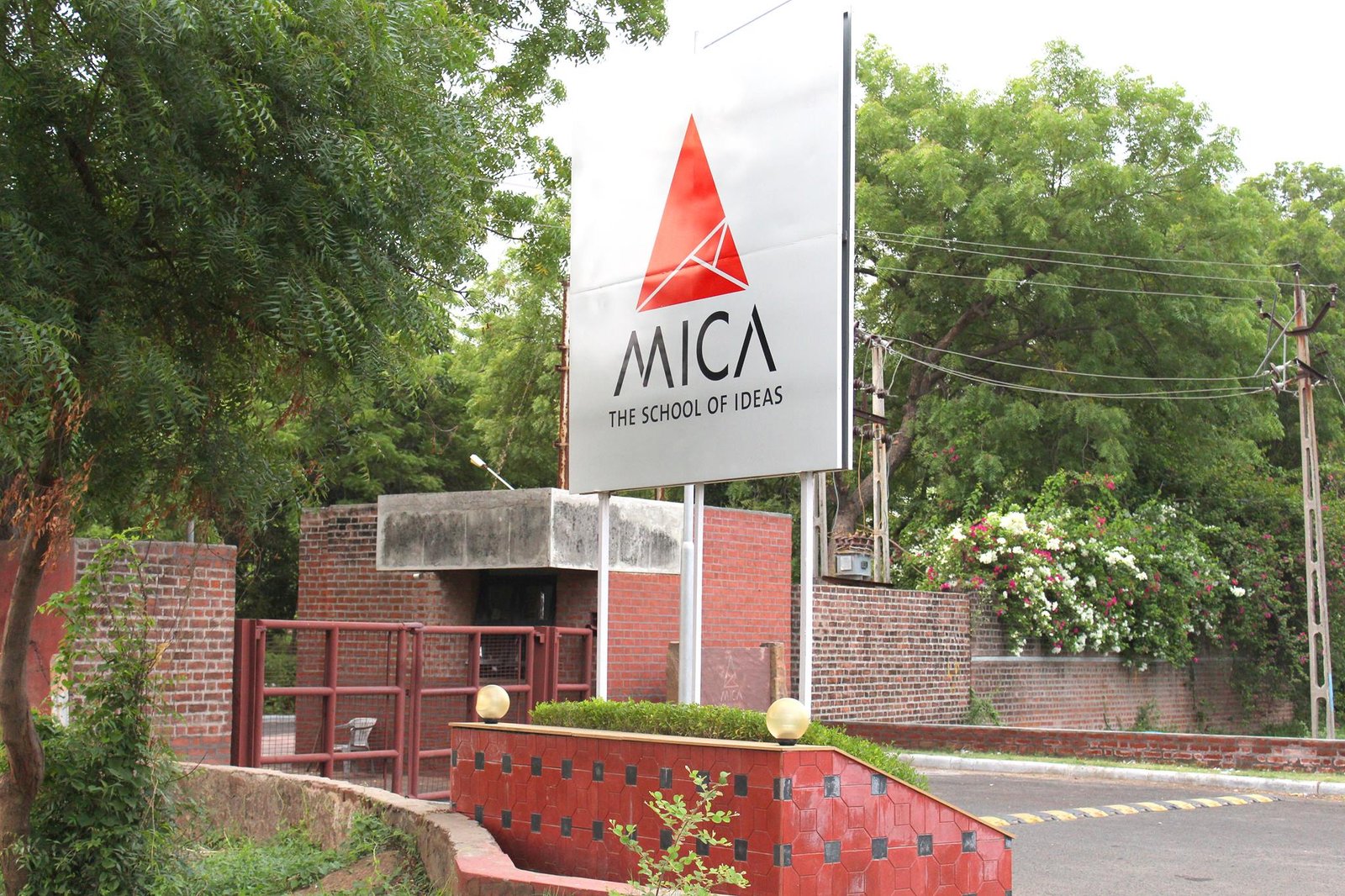 MICA campus entrance in Ahmedabad for MICAT admissions