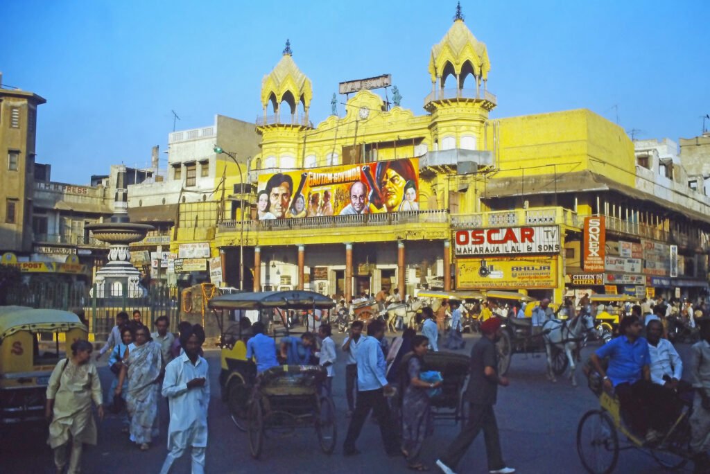 Historic movie theater in Old Delhi illustrating cinema ticket age limit in India 2026