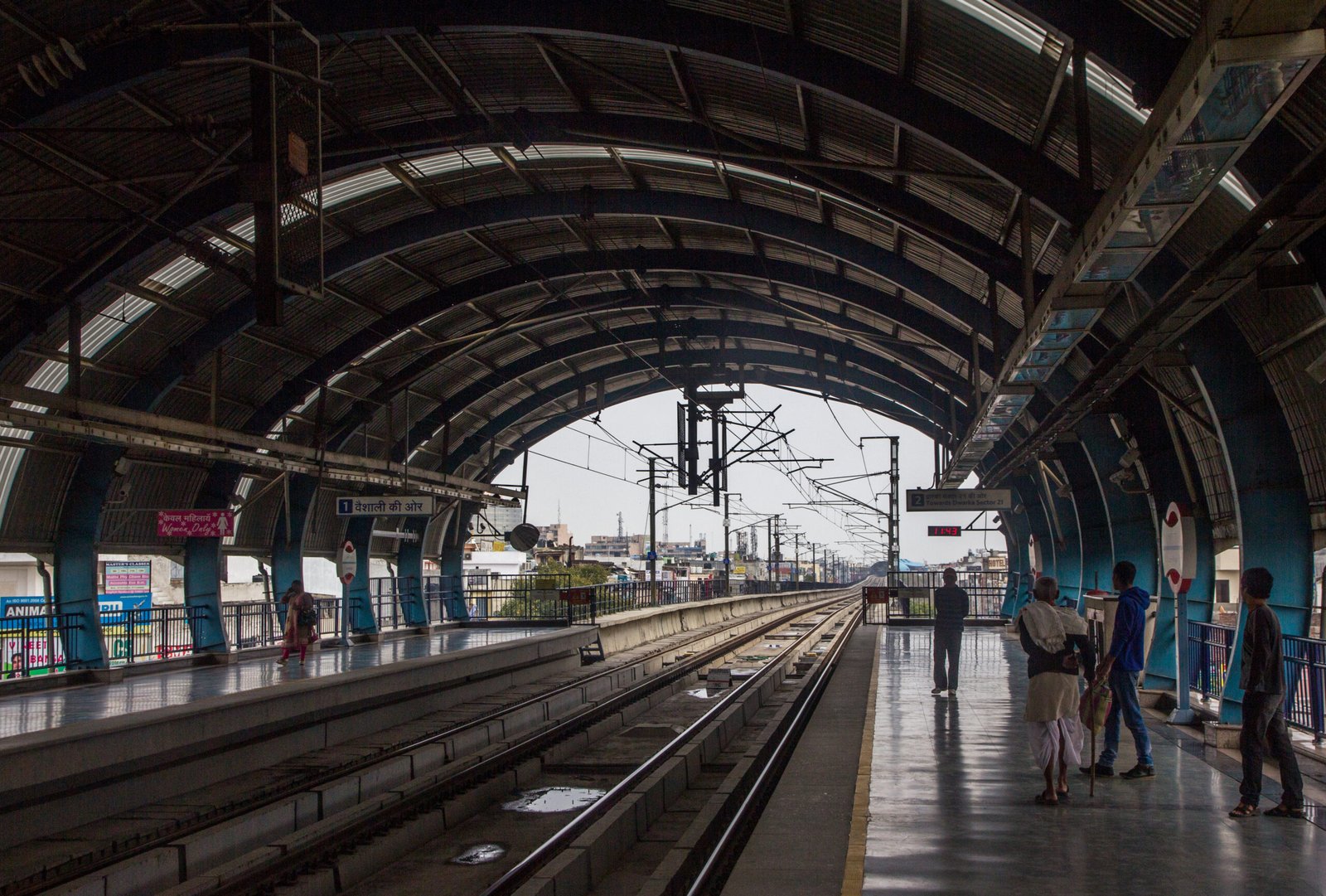 Laxmi Nagar Metro Station in East Delhi
