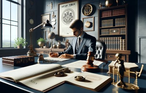 Notary public services and document notarization