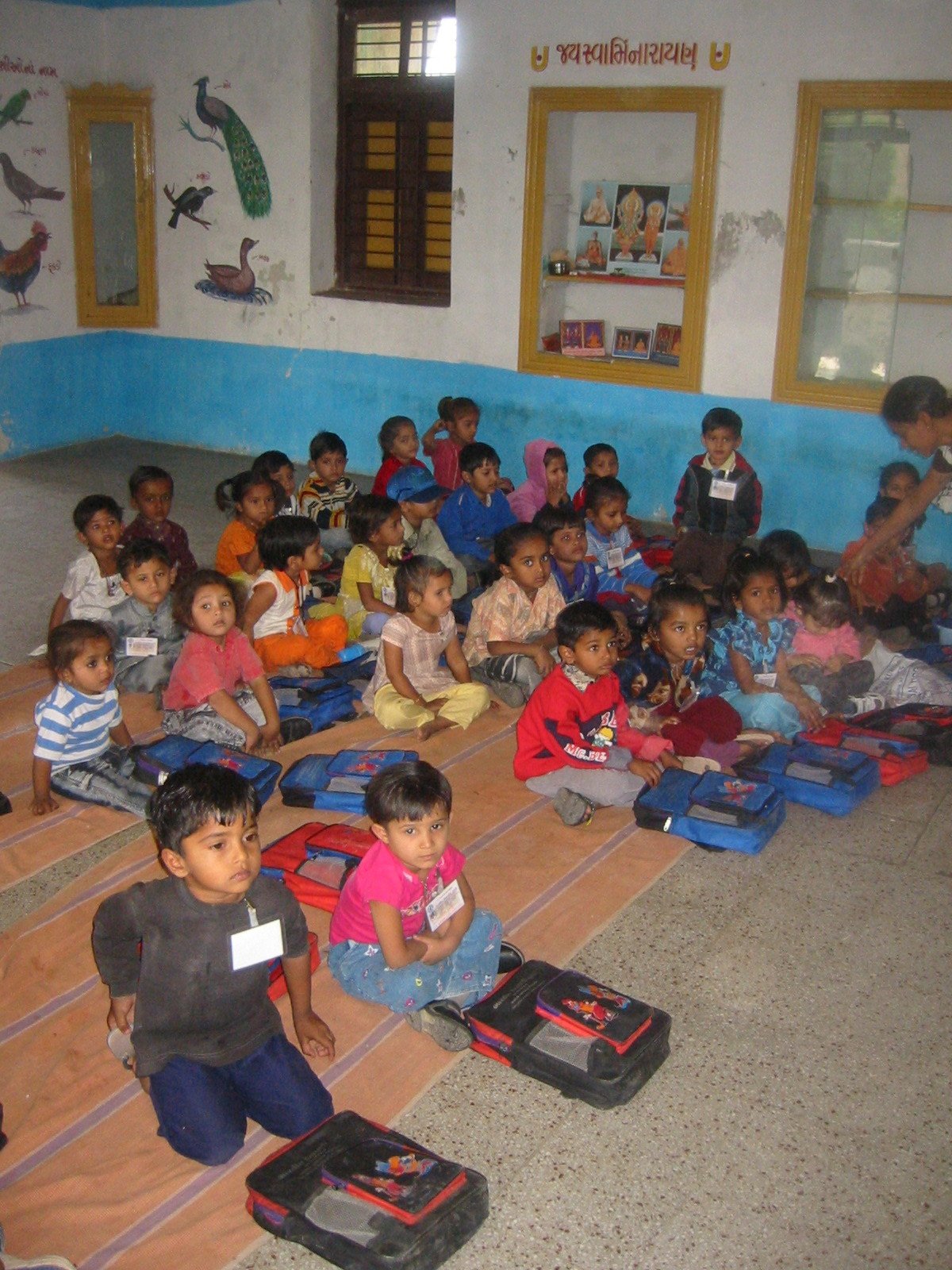 Children in a nursery school near Baroda Gujarat