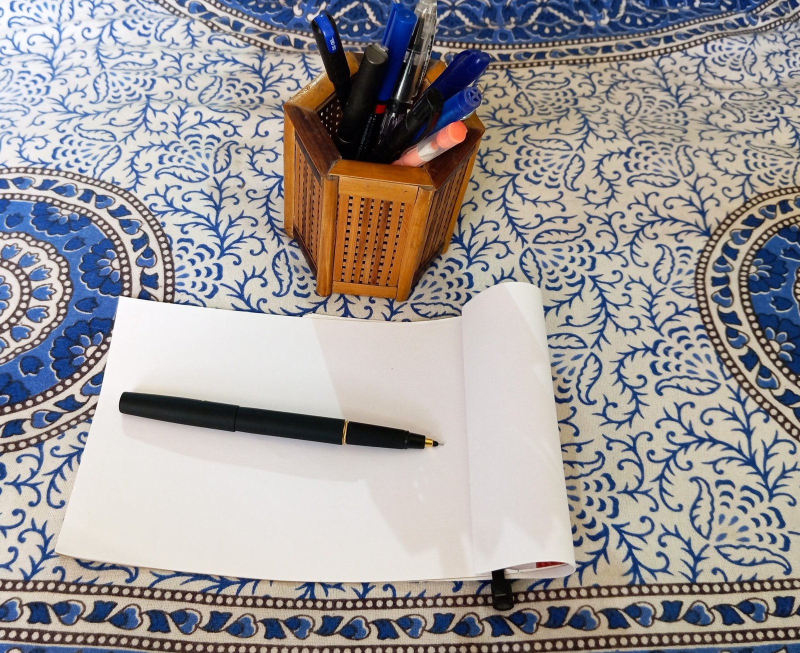 Pen and blank paper in Kolkata, India, representing a written will