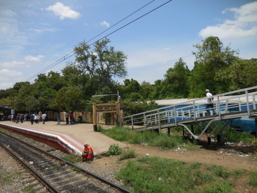 Perambur Carriage Works railway station in Chennai