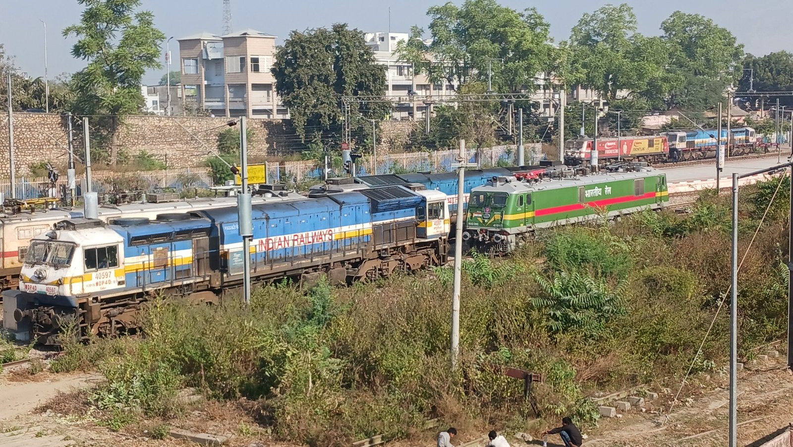 Indian Railways locomotive, illustrative public-sector recruitment image