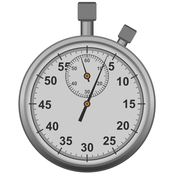 Stopwatch illustration for measuring elapsed minutes