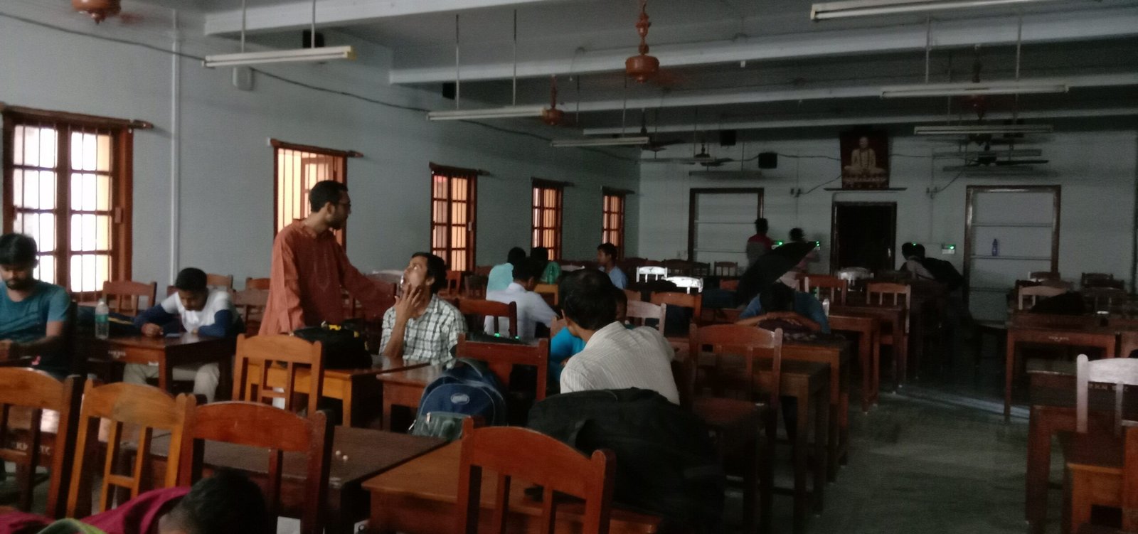 Students seated in an Indian classroom during a learning session