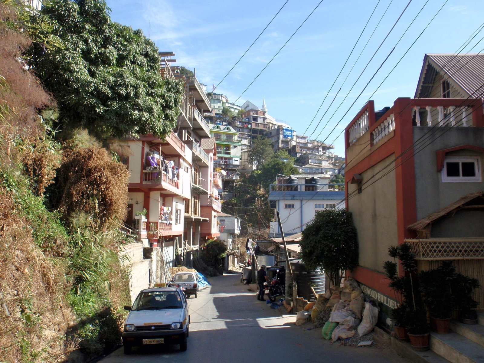 Khatla area of Aizawl in Mizoram