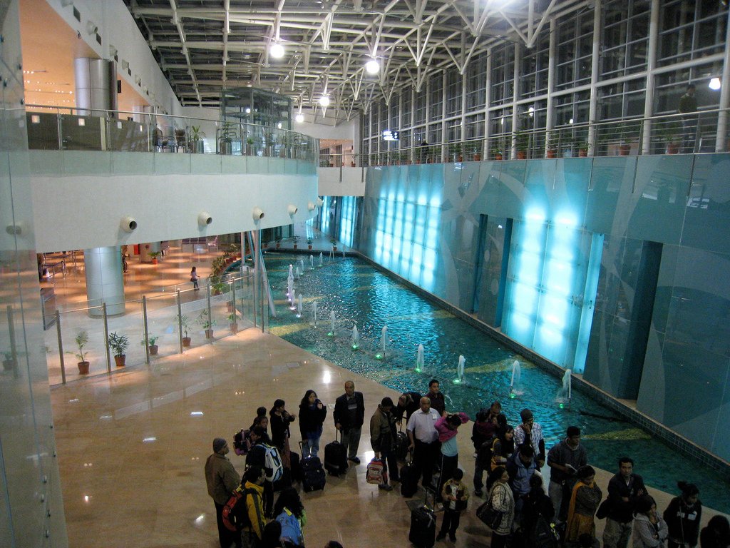 Interior of Terminal 2 at Sardar Vallabhbhai Patel International Airport in Ahmedabad