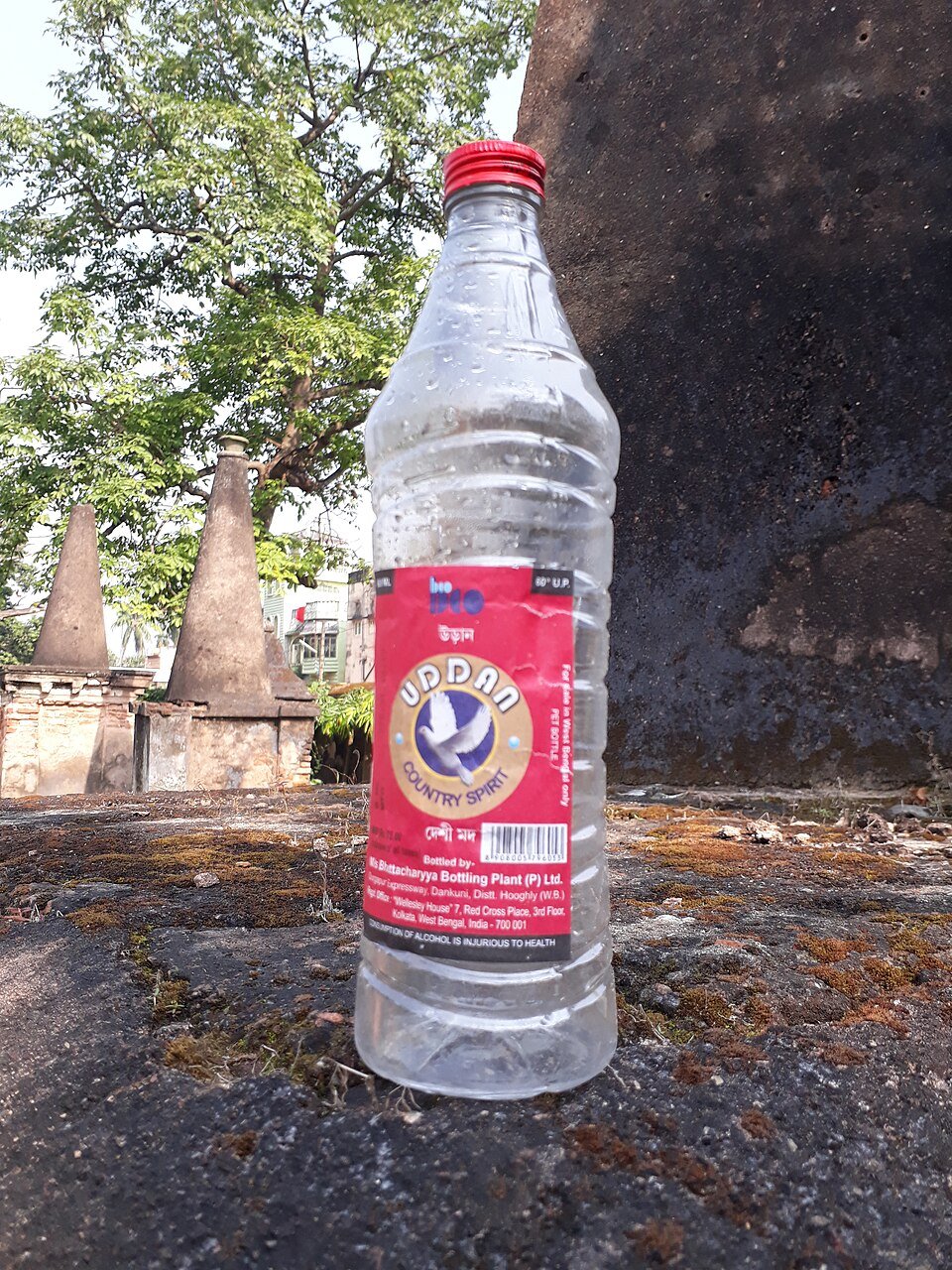 Bottle of Indian country liquor used as a visual example for alcohol law context