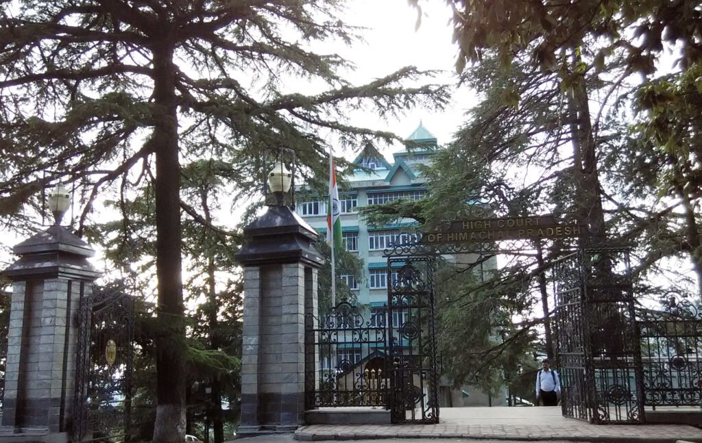 High Court of Himachal Pradesh building and entrance in Shimla
