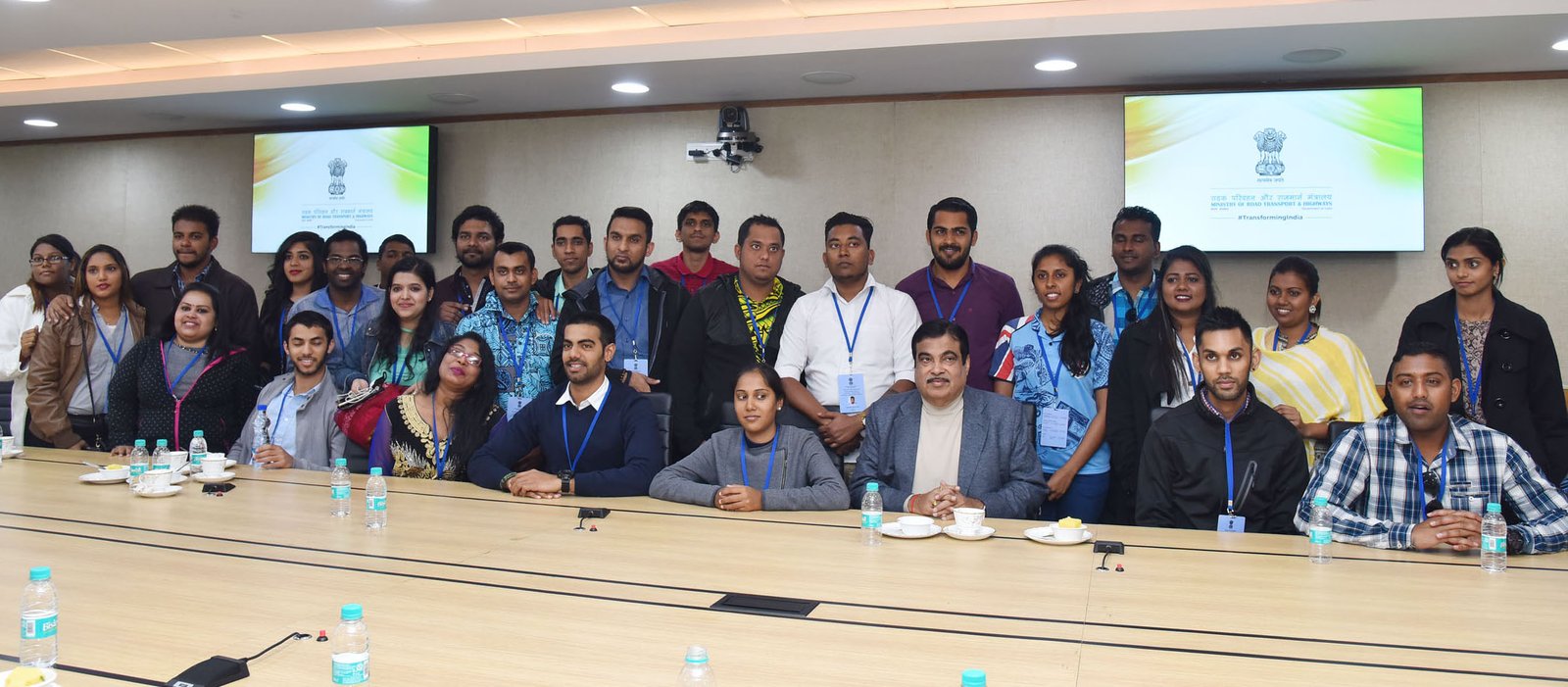 Young Indian diaspora participants at a Know India Programme meeting in New Delhi